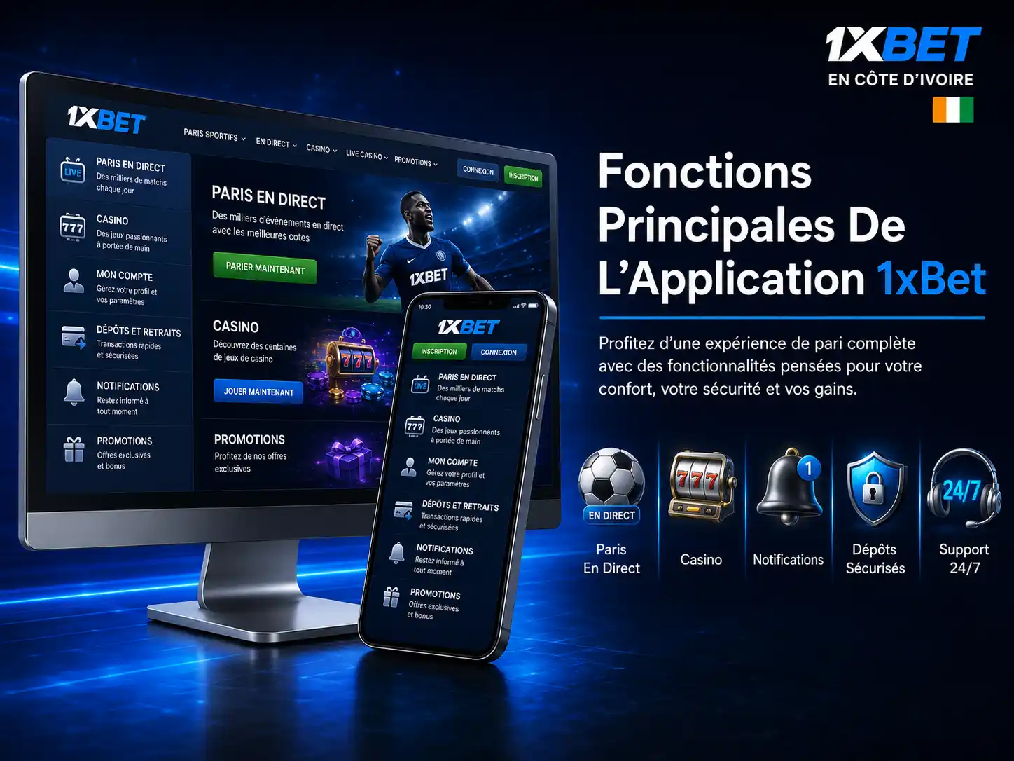 Fonctions Principales De L’Application 1xBet
